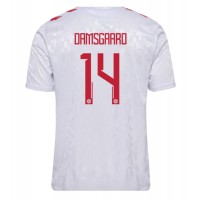 Camisa de time de futebol Dinamarca Mikkel Damsgaard #14 Replicas 2º Equipamento Europeu 2024 Manga Curta